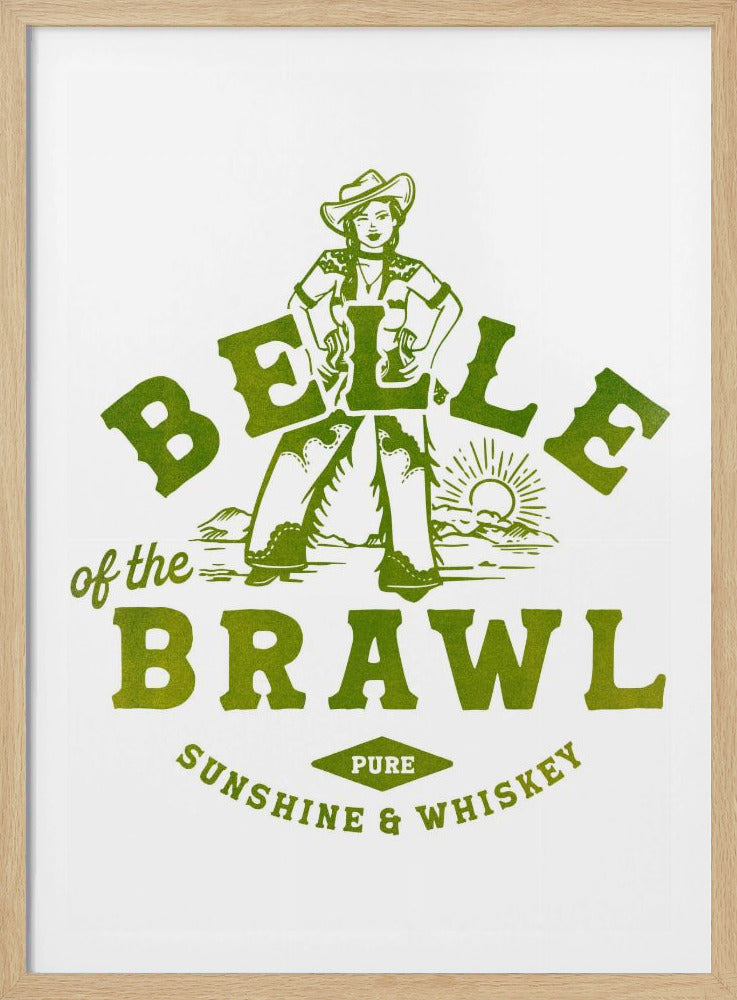 Belle Of The Brawl Cowgirl Wall Art | Poster