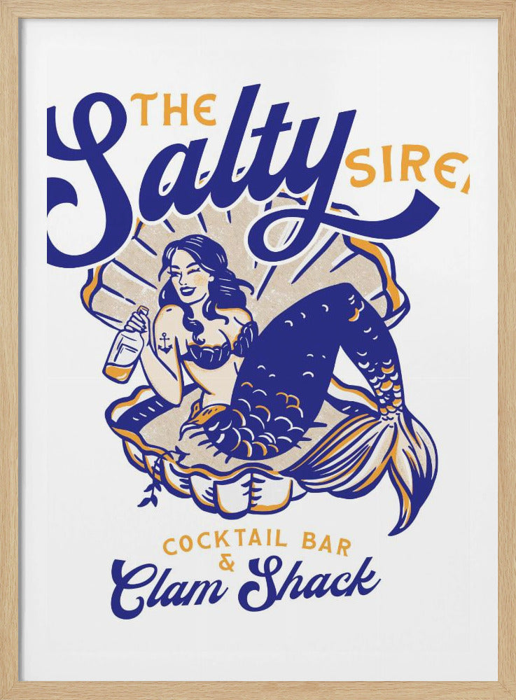 Salty Siren Cocktail Bar & Clam Shack Mermaid | Poster