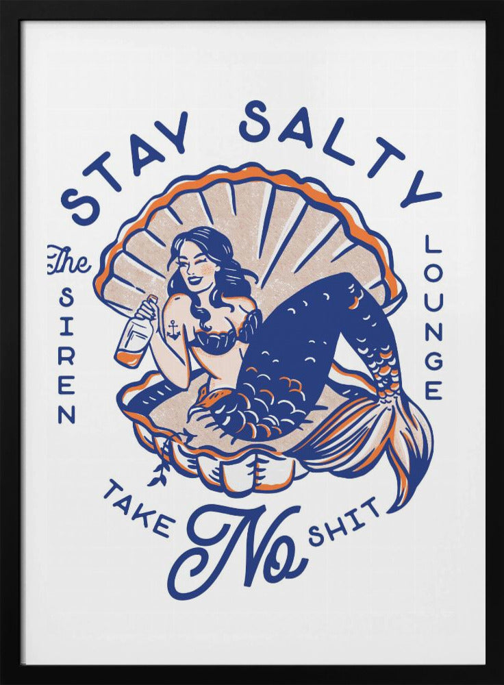 Stay Salty Siren Lounge Pin-Up Meerjungfrau | Poster