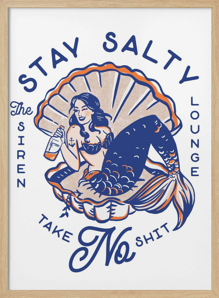 Stay Salty Siren Lounge Pin-Up Meerjungfrau | Poster