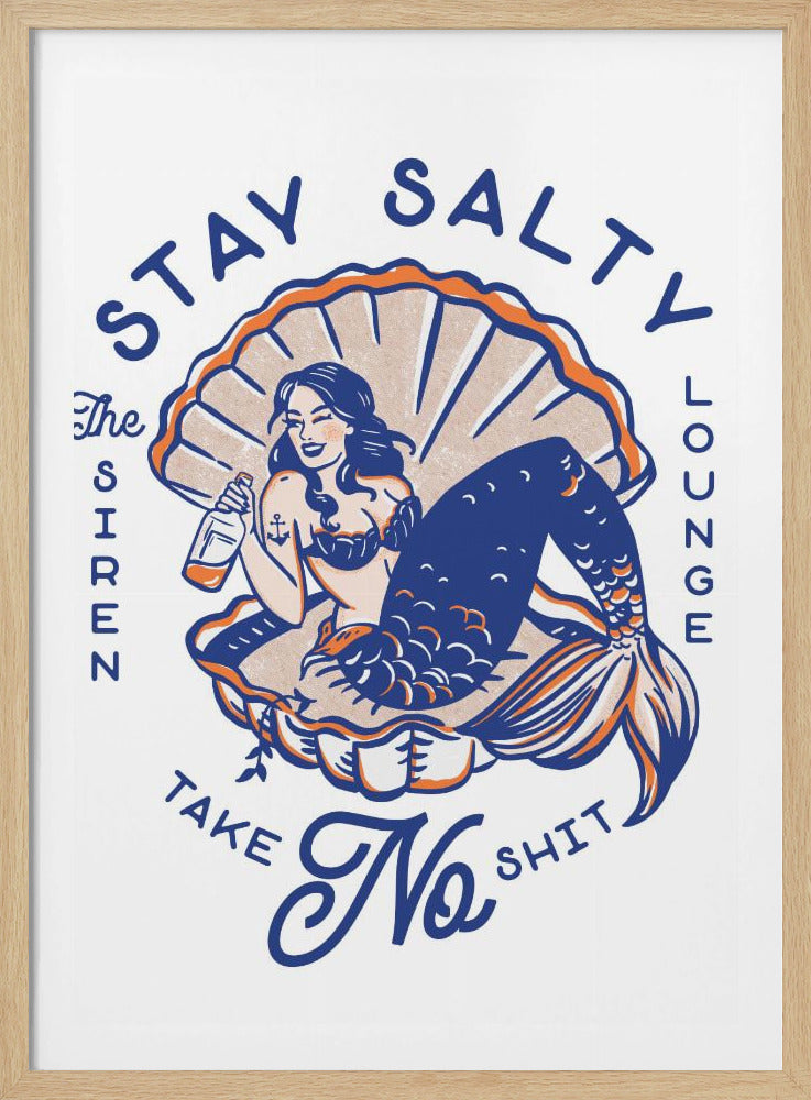 Stay Salty Siren Lounge Pin-Up Meerjungfrau | Poster