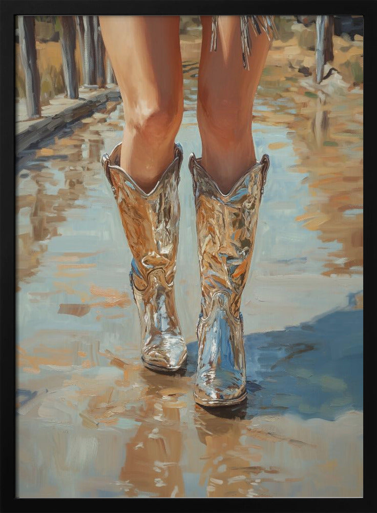 Silbernes Cowgirl | Poster