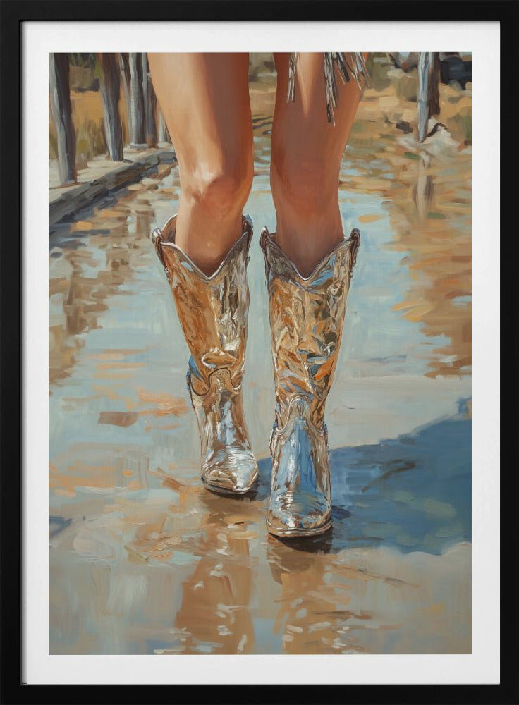 Silbernes Cowgirl | Poster