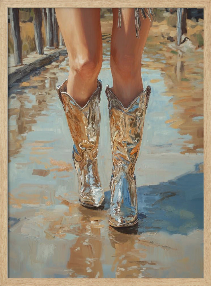 Silbernes Cowgirl | Poster