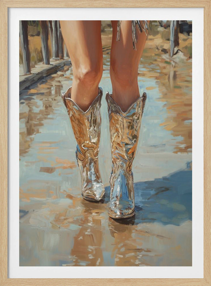 Silbernes Cowgirl | Poster