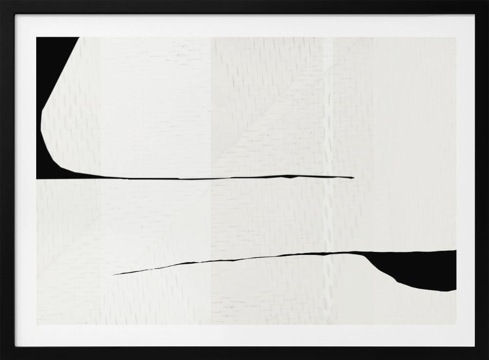 Schwarzer Strich und weiße Webkunst 3 | Poster
