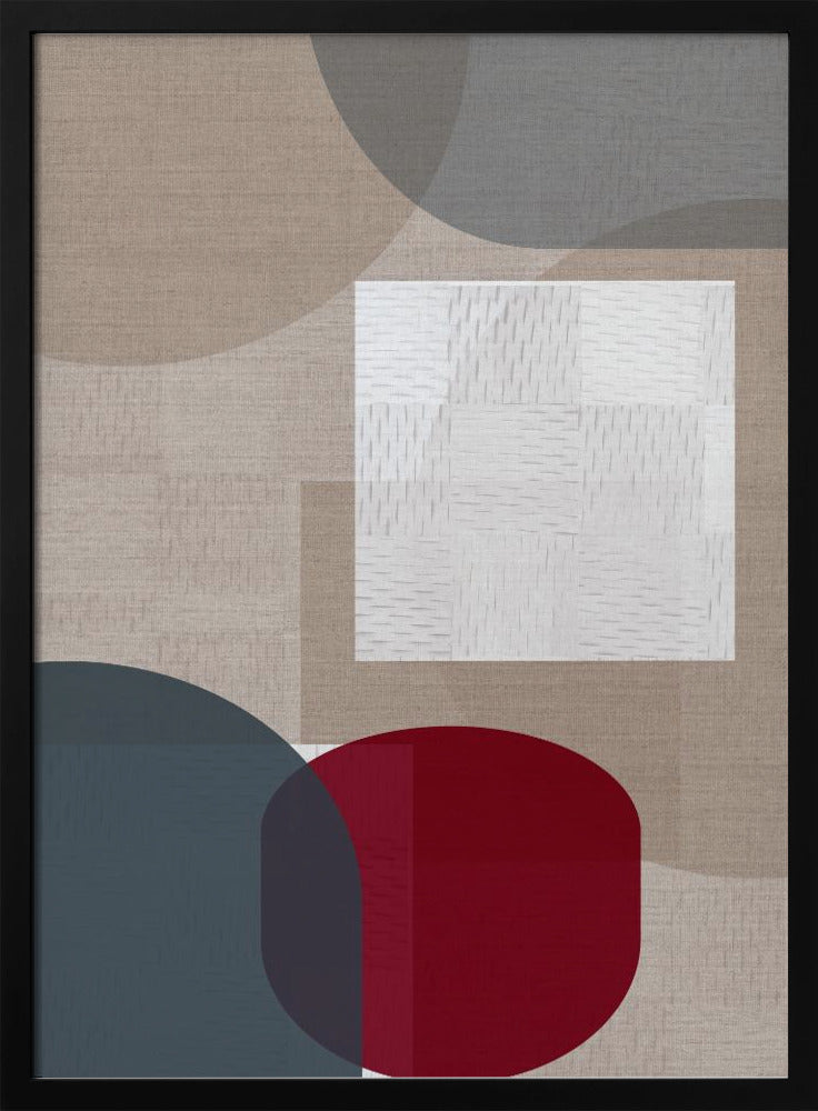 Gewebte blaue und neutrale abstrakte Schichten 3 | Poster