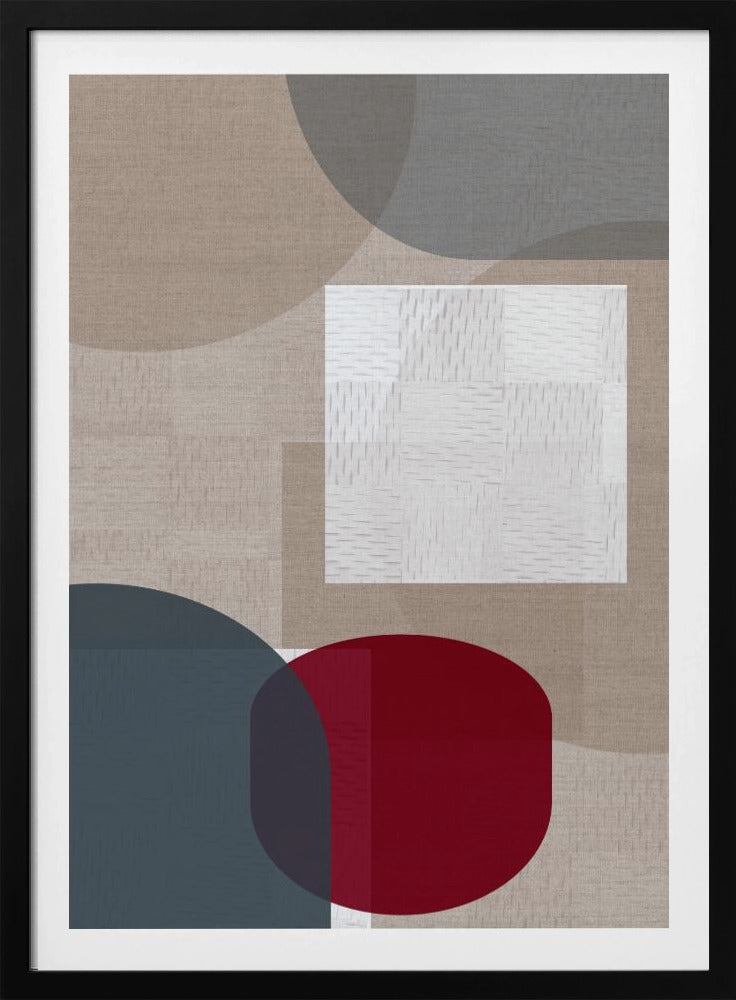 Gewebte blaue und neutrale abstrakte Schichten 3 | Poster