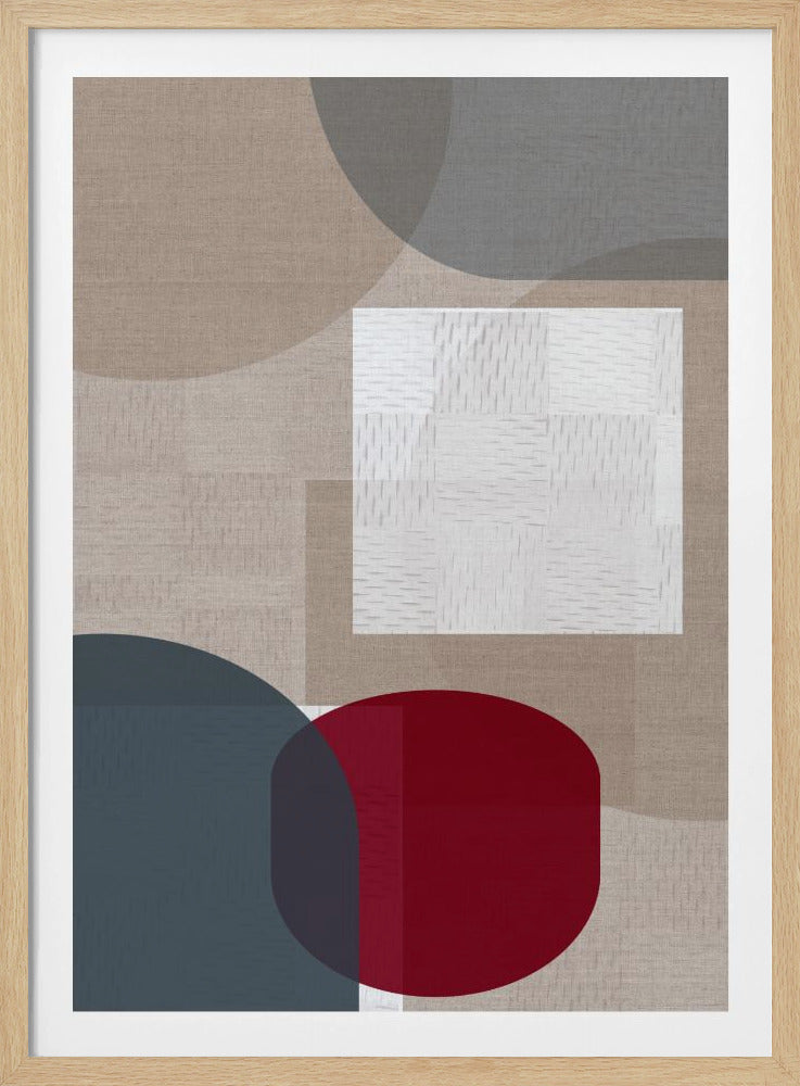 Gewebte blaue und neutrale abstrakte Schichten 3 | Poster