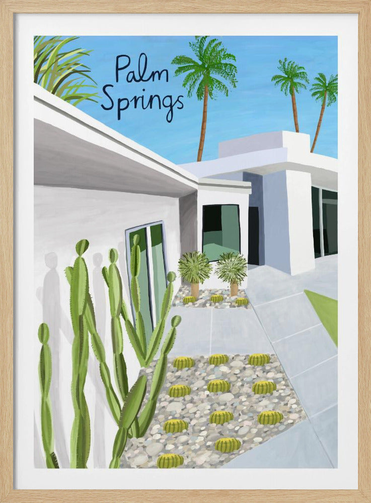 Moderne Architektur in Palm Springs von der Künstlerin Carla Daly | Poster