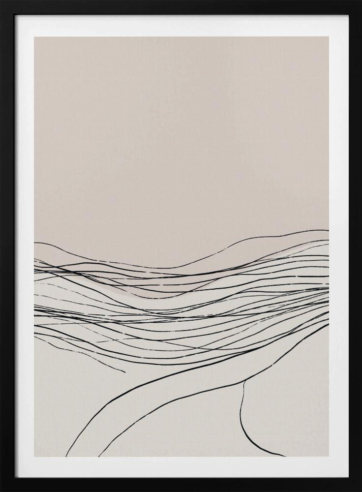 Ruhiges, heiteres Strichzeichnungs-Norddekor | Poster