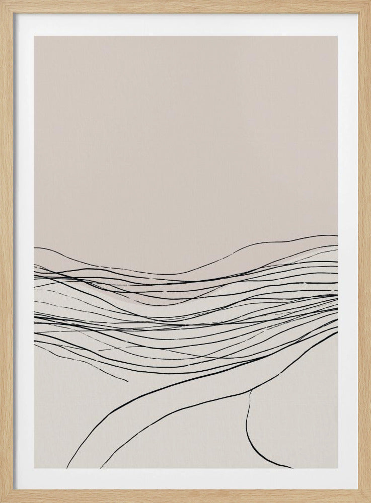 Ruhiges, heiteres Strichzeichnungs-Norddekor | Poster