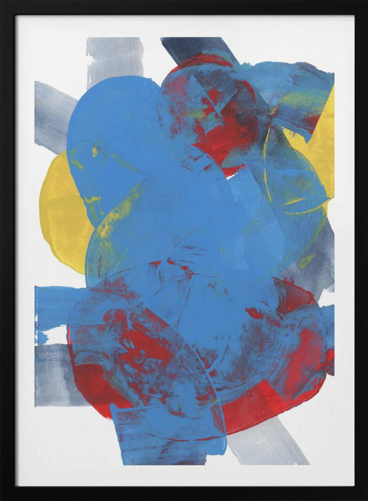 Abstrakte blau-rot-gelbe Formen 2 | Poster