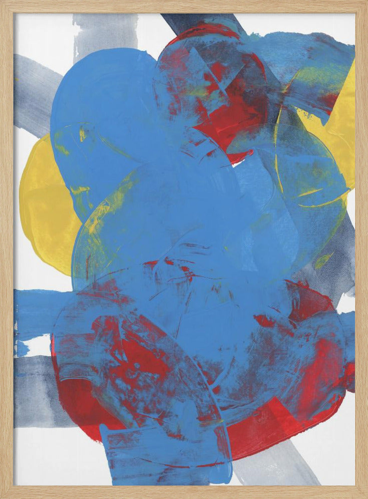 Abstrakte blau-rot-gelbe Formen 2 | Poster