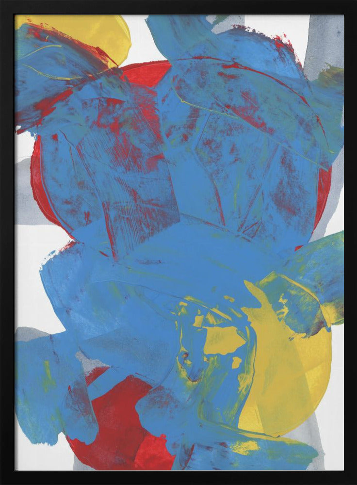 Abstrakte blau-rot-gelbe Formen 1 | Poster
