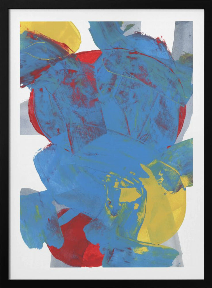 Abstrakte blau-rot-gelbe Formen 1 | Poster
