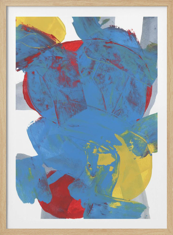 Abstrakte blau-rot-gelbe Formen 1 | Poster