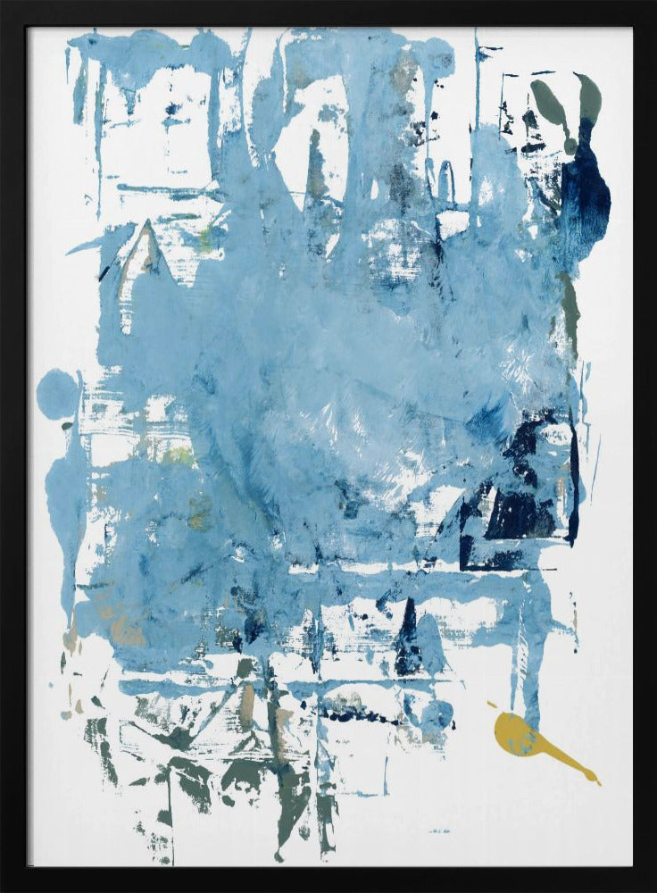 Abstrakte blaue Kratzer 1 | Poster