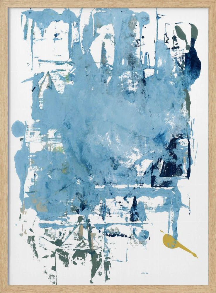 Abstrakte blaue Kratzer 1 | Poster