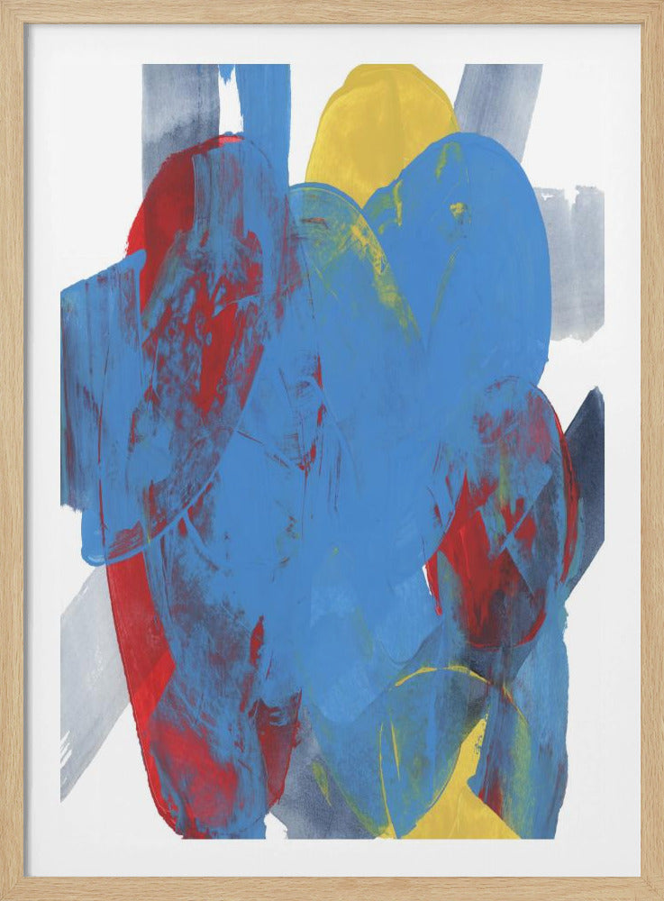 Abstrakte blau-rot-gelbe Formen 3 | Poster