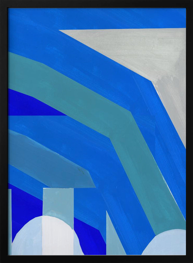 Blaue französische Streifen 1 | Poster