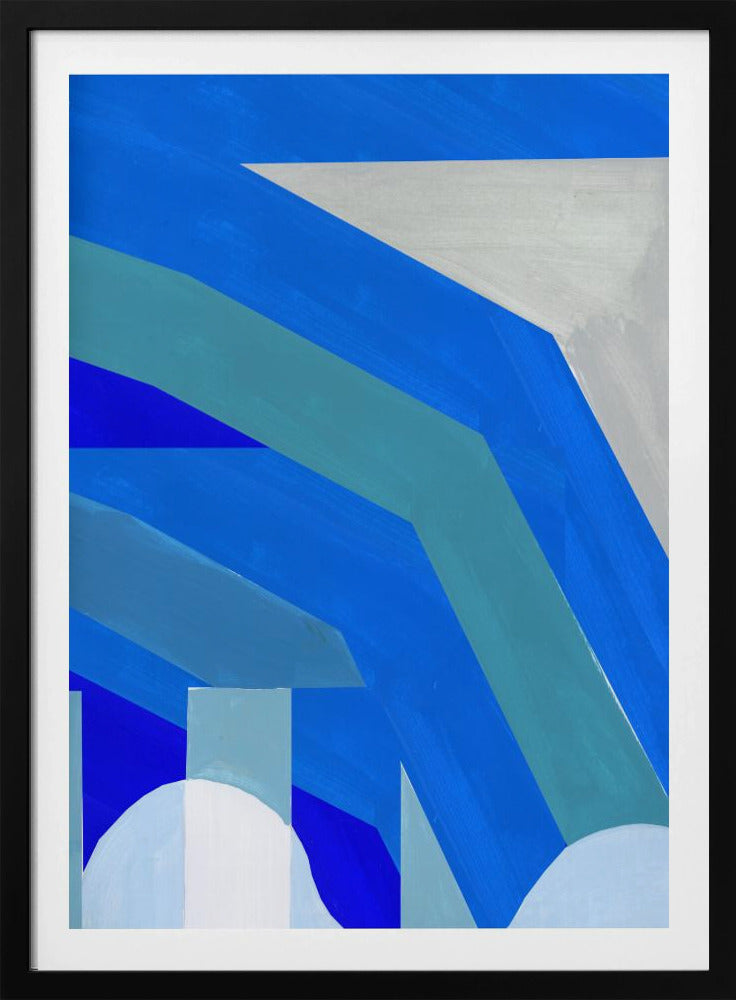 Blaue französische Streifen 1 | Poster