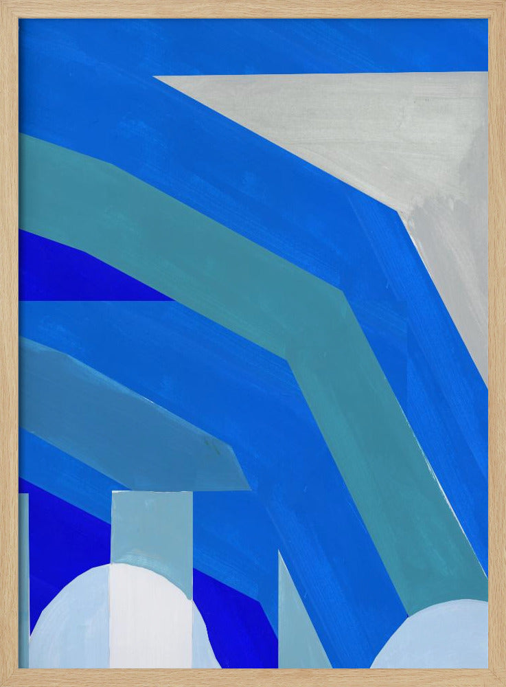 Blaue französische Streifen 1 | Poster