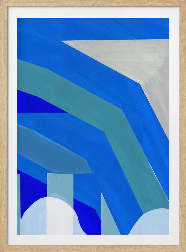 Blaue französische Streifen 1 | Poster