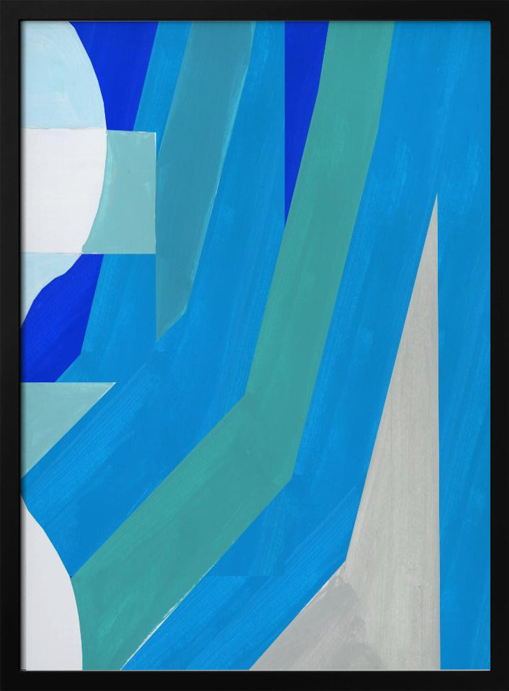 Blaue französische Streifen 2 | Poster