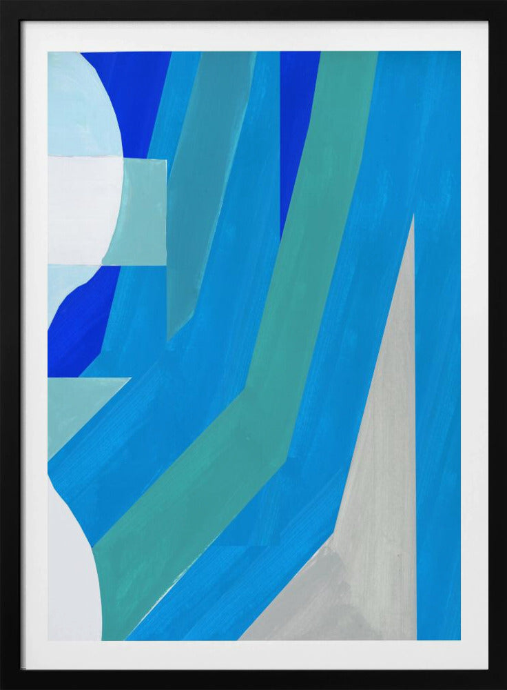 Blaue französische Streifen 2 | Poster