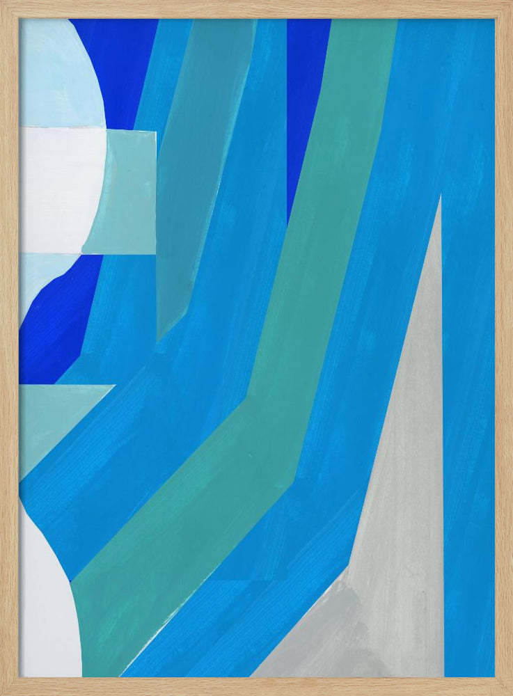 Blaue französische Streifen 2 | Poster
