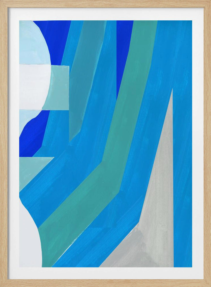 Blaue französische Streifen 2 | Poster