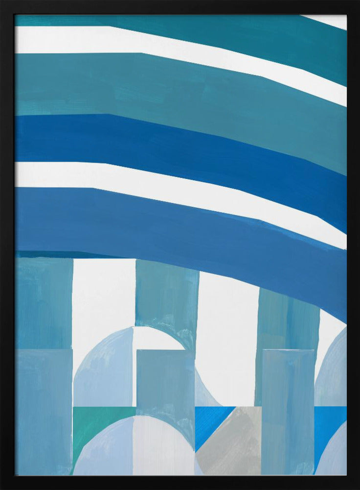 Blaue französische Streifen 3 | Poster