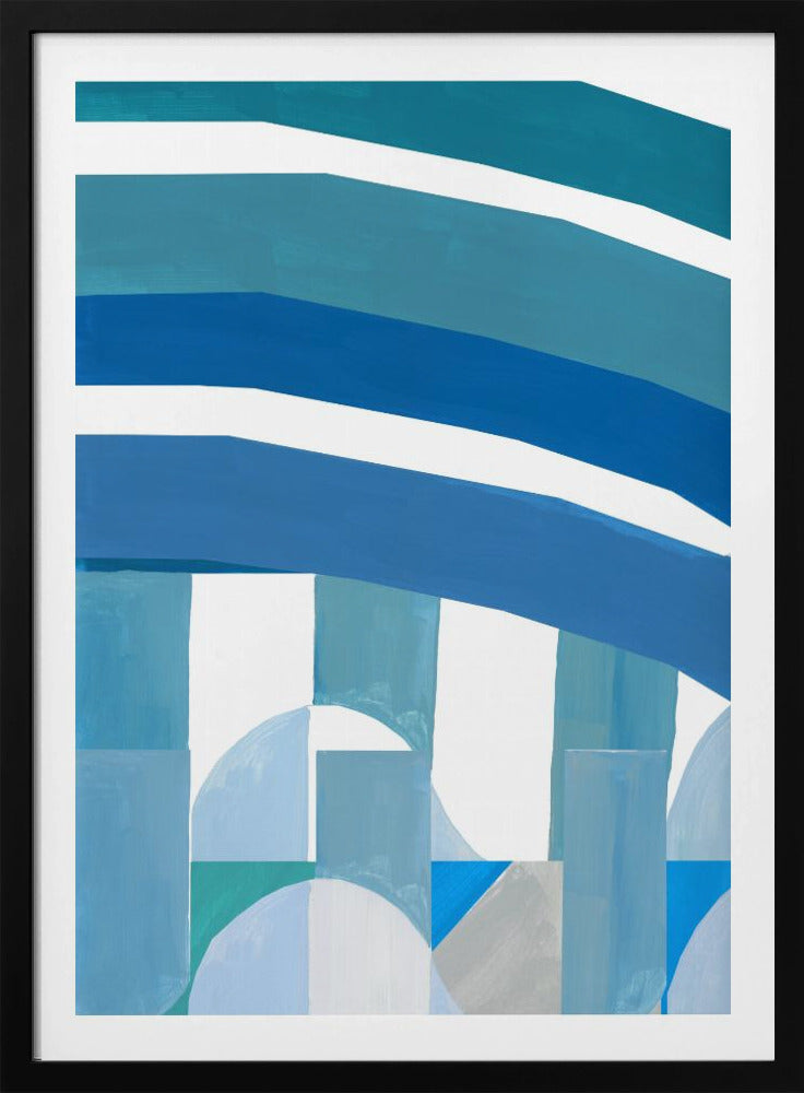 Blaue französische Streifen 3 | Poster