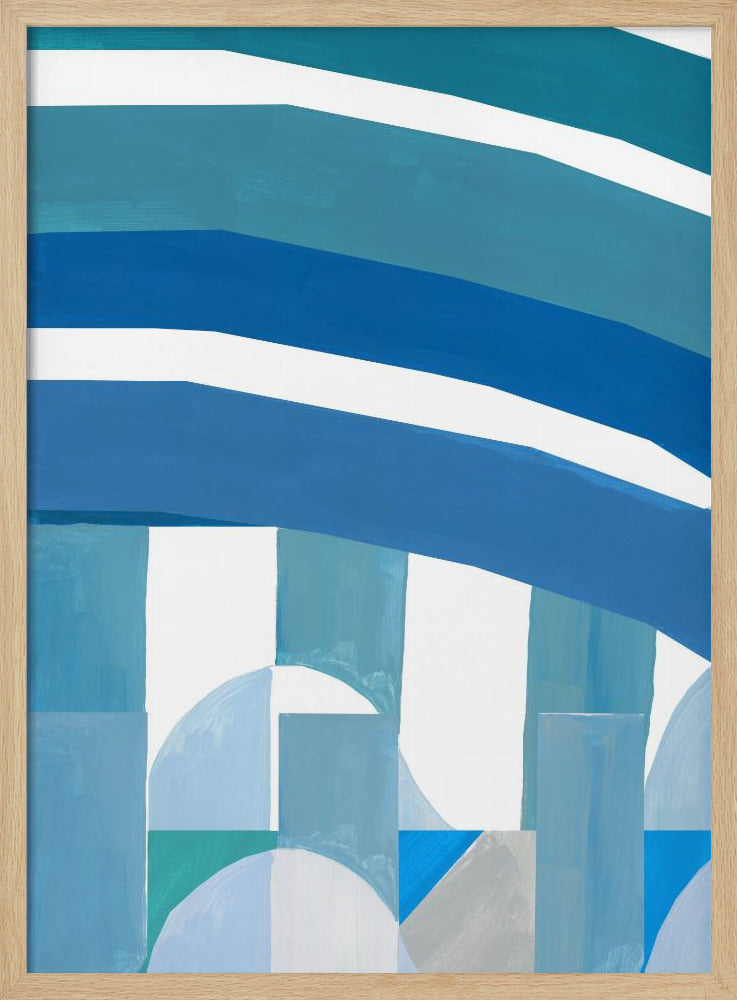 Blaue französische Streifen 3 | Poster