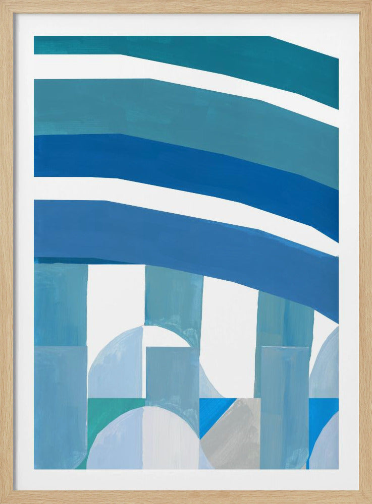 Blaue französische Streifen 3 | Poster