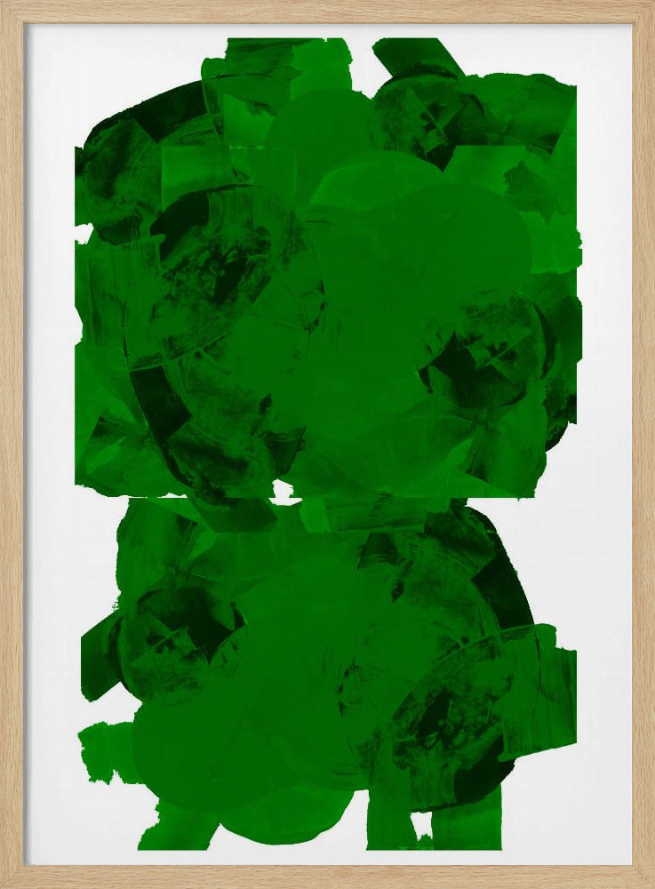 Abstrakte Komposition in Grün und Schwarz Nr. 2 | Poster