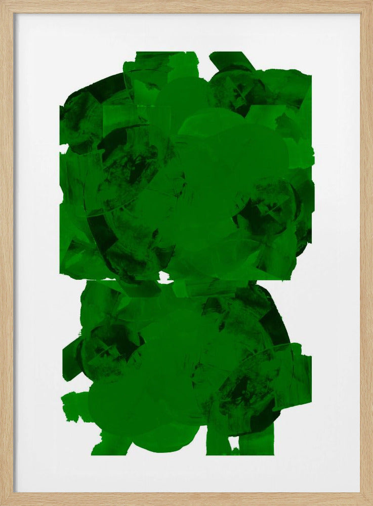 Abstrakte Komposition in Grün und Schwarz Nr. 2 | Poster