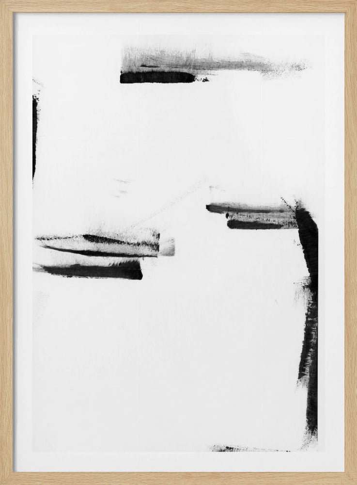 Minimal Black and White Abstract 1 | Poster