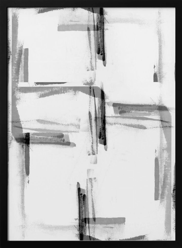 Minimalistisches Schwarz-Weiß-Abstrakt 2 | Poster