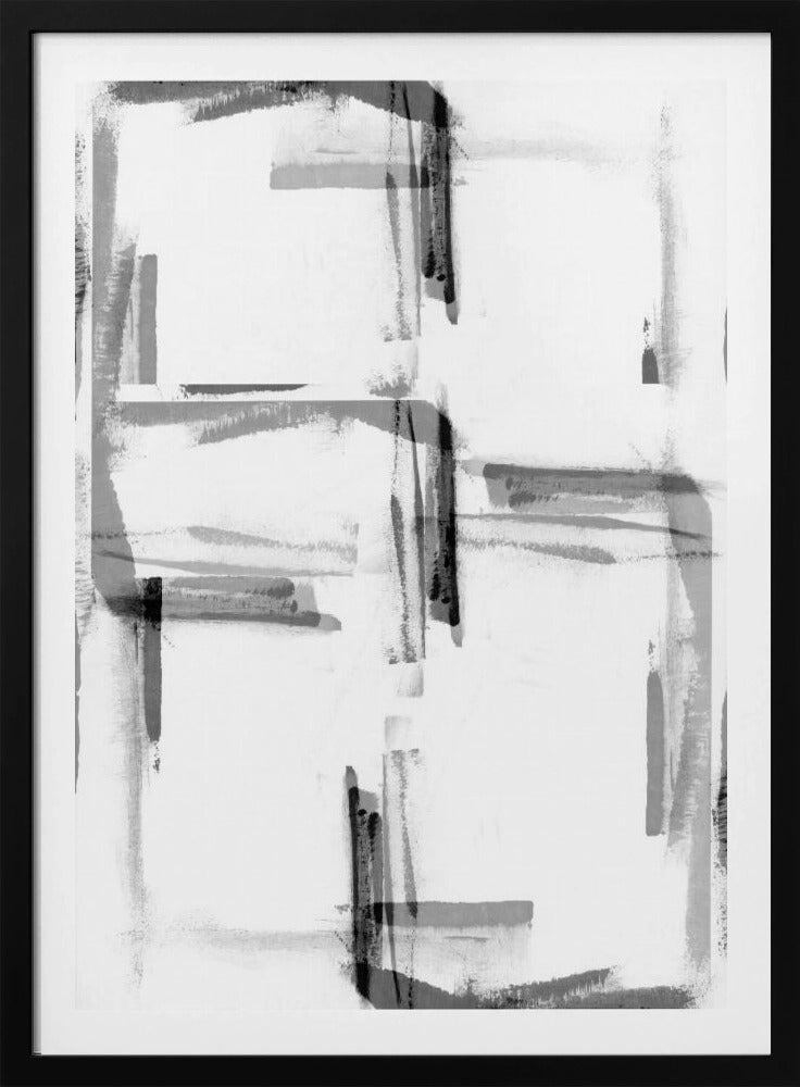 Minimalistisches Schwarz-Weiß-Abstrakt 2 | Poster