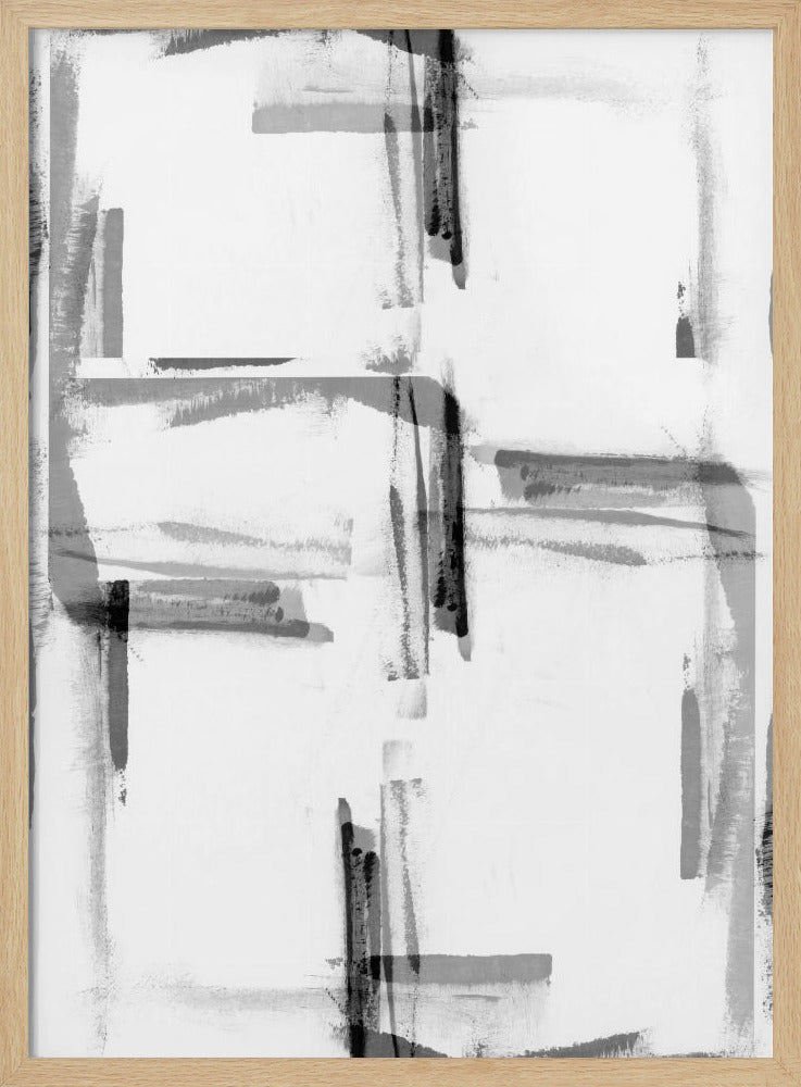 Minimalistisches Schwarz-Weiß-Abstrakt 2 | Poster