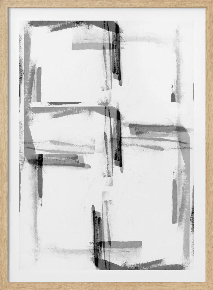 Minimalistisches Schwarz-Weiß-Abstrakt 2 | Poster