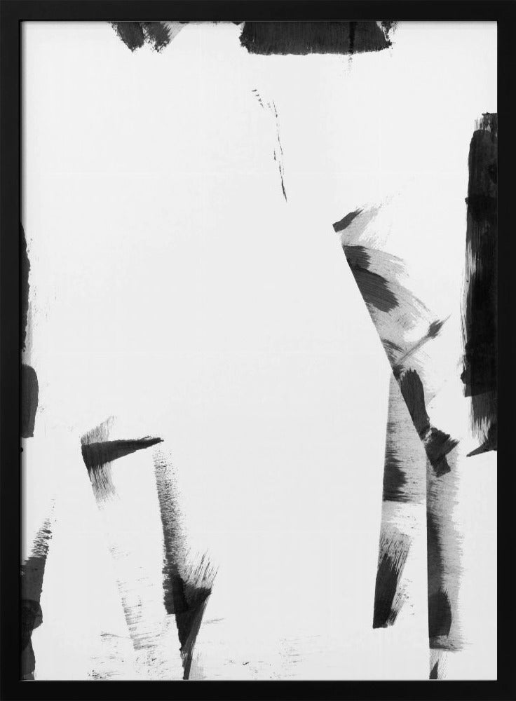 Minimalistisches Schwarz-Weiß-Abstrakt 3 | Poster