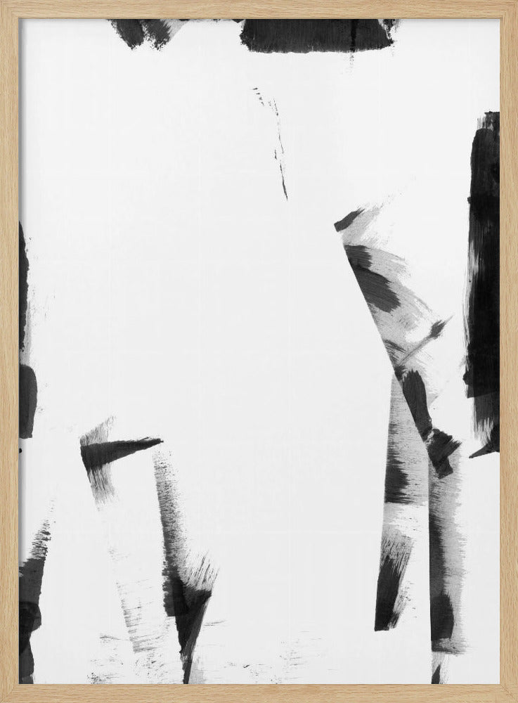 Minimalistisches Schwarz-Weiß-Abstrakt 3 | Poster