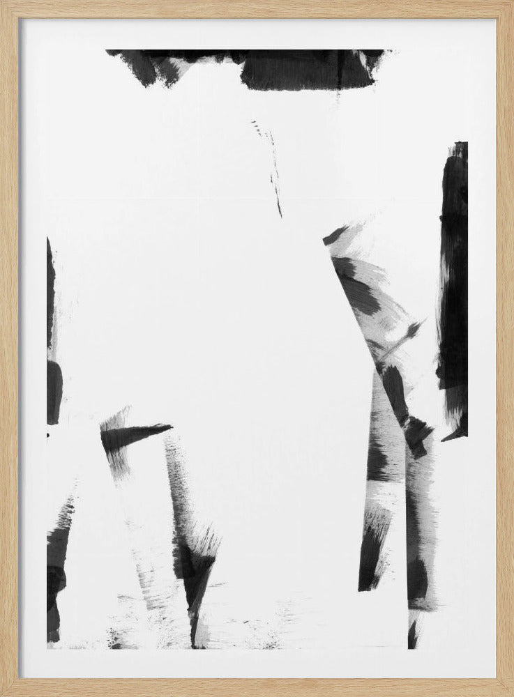Minimalistisches Schwarz-Weiß-Abstrakt 3 | Poster