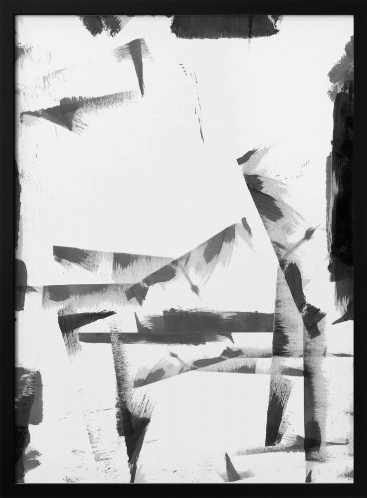 Minimalistisches Schwarz-Weiß-Abstrakt 4 | Poster