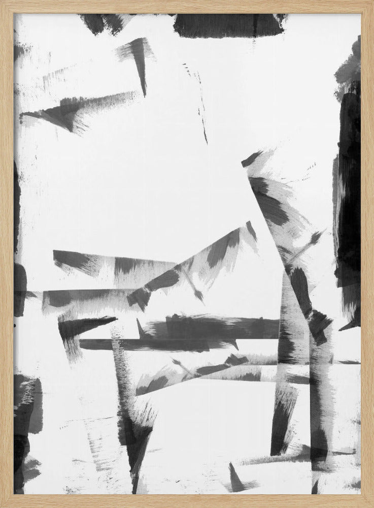 Minimalistisches Schwarz-Weiß-Abstrakt 4 | Poster