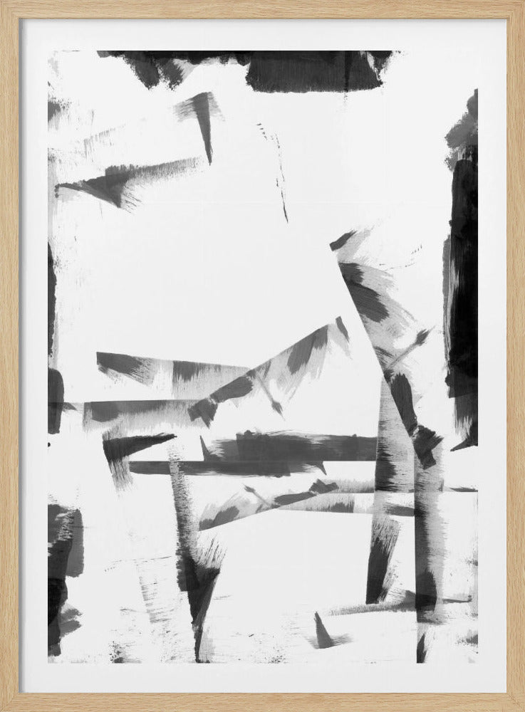 Minimalistisches Schwarz-Weiß-Abstrakt 4 | Poster