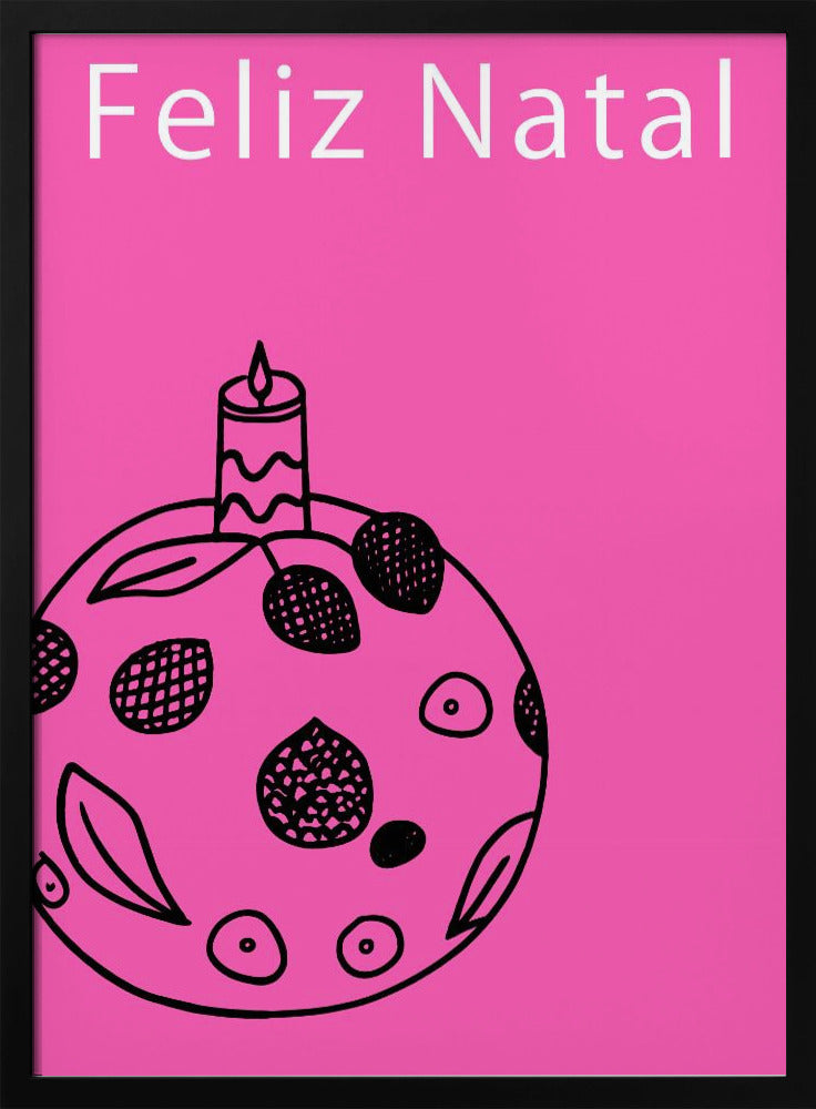 Schleifen und Kugeln: Feliz Natal Weihnachten | Poster